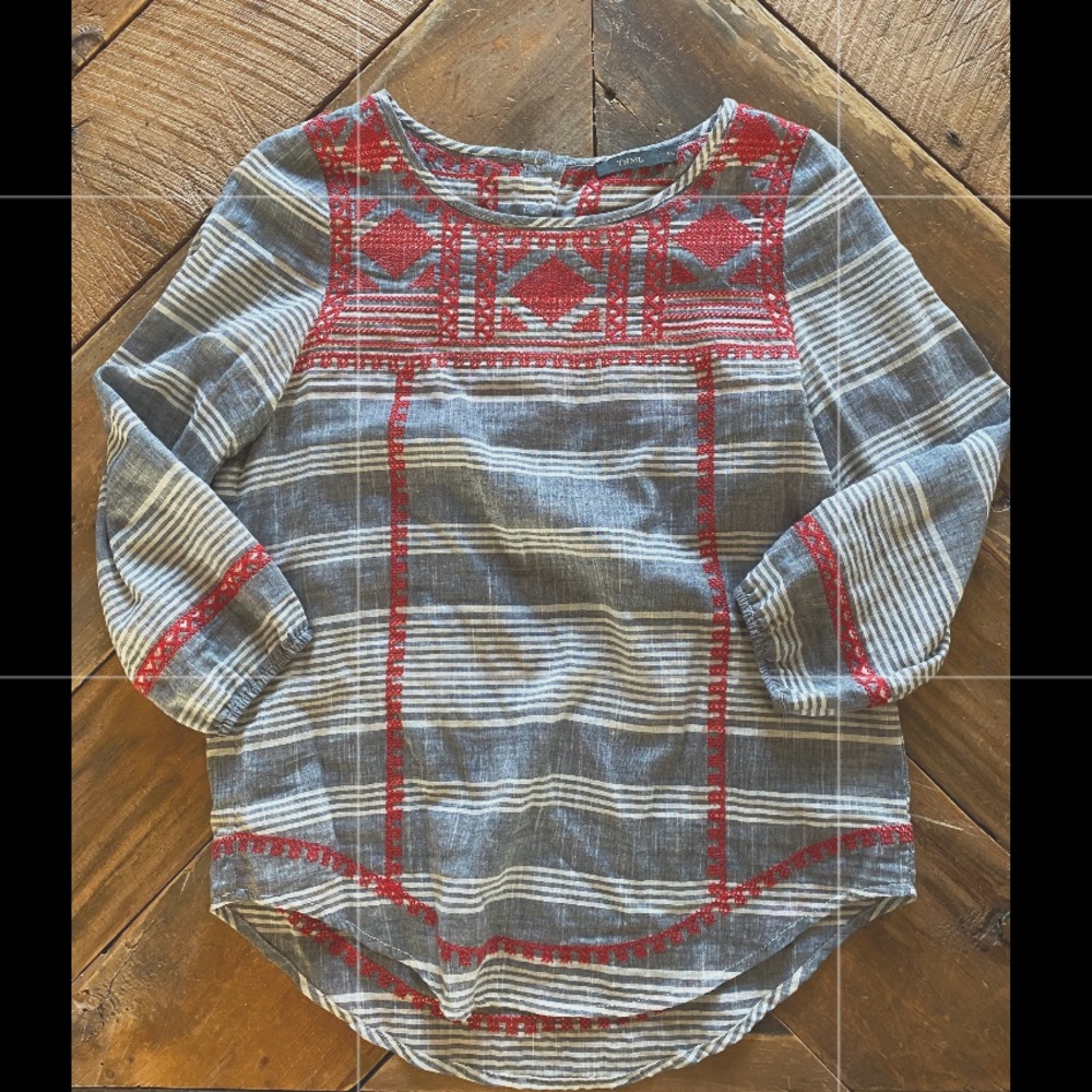 THML Embroidered Boho Top